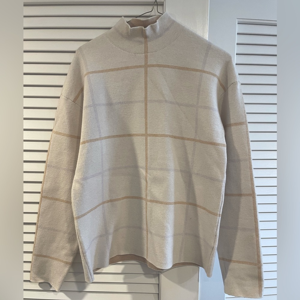 Plaid mock turtleneck sweater from Anthropologie! Like new!
